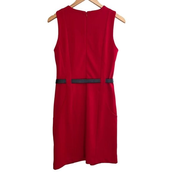 Michael Kors Sleeveless Belt-
Waist Red Sheath Dress Sz 6 NWT🏷 - Picture 5 of 15